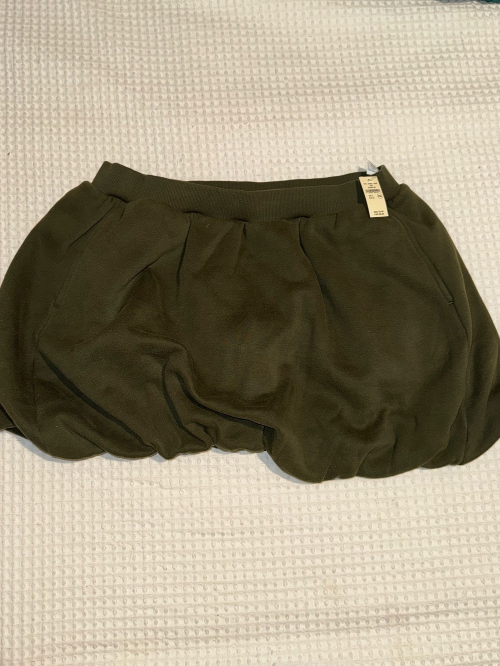 2/$15 - NWT Olive Green Bubble Mini Skirt